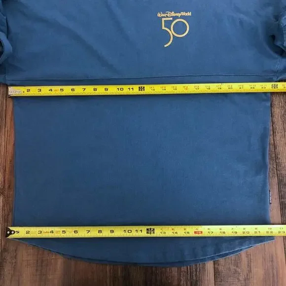 Walt Disney World 50th EARidescent Spirit Jersey Blue Gold Mickey Size Medium - Picture 12 of 16